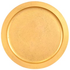 Plato o Cargador Grande Doré de Bronce de los Estudios Tiffany de Nueva York