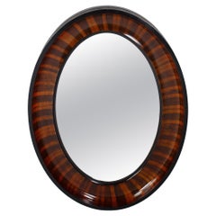 Miroir ovale anglais du début du 20e siècle à l'échelle impressionnante