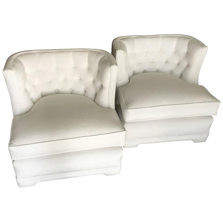 white slipper chairs pair of white velvet tufted slipper chairs for sale at 1stdibs white slipper chairs pair of white velvet tufted slipper chairs for sale at 1stdibs