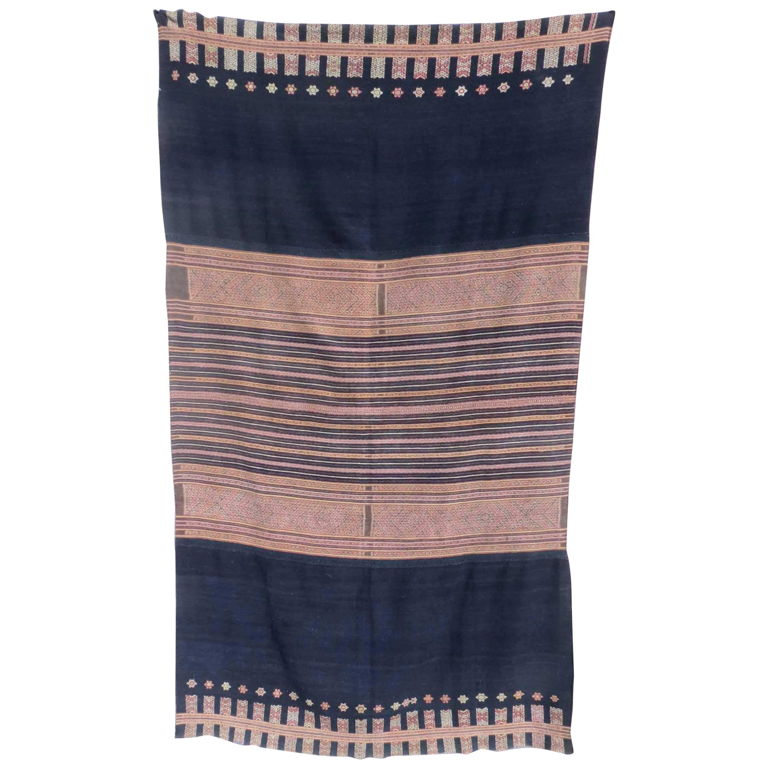 West Timor Tribal Cotton Ikat Textile, Fine Weave, 1950s
