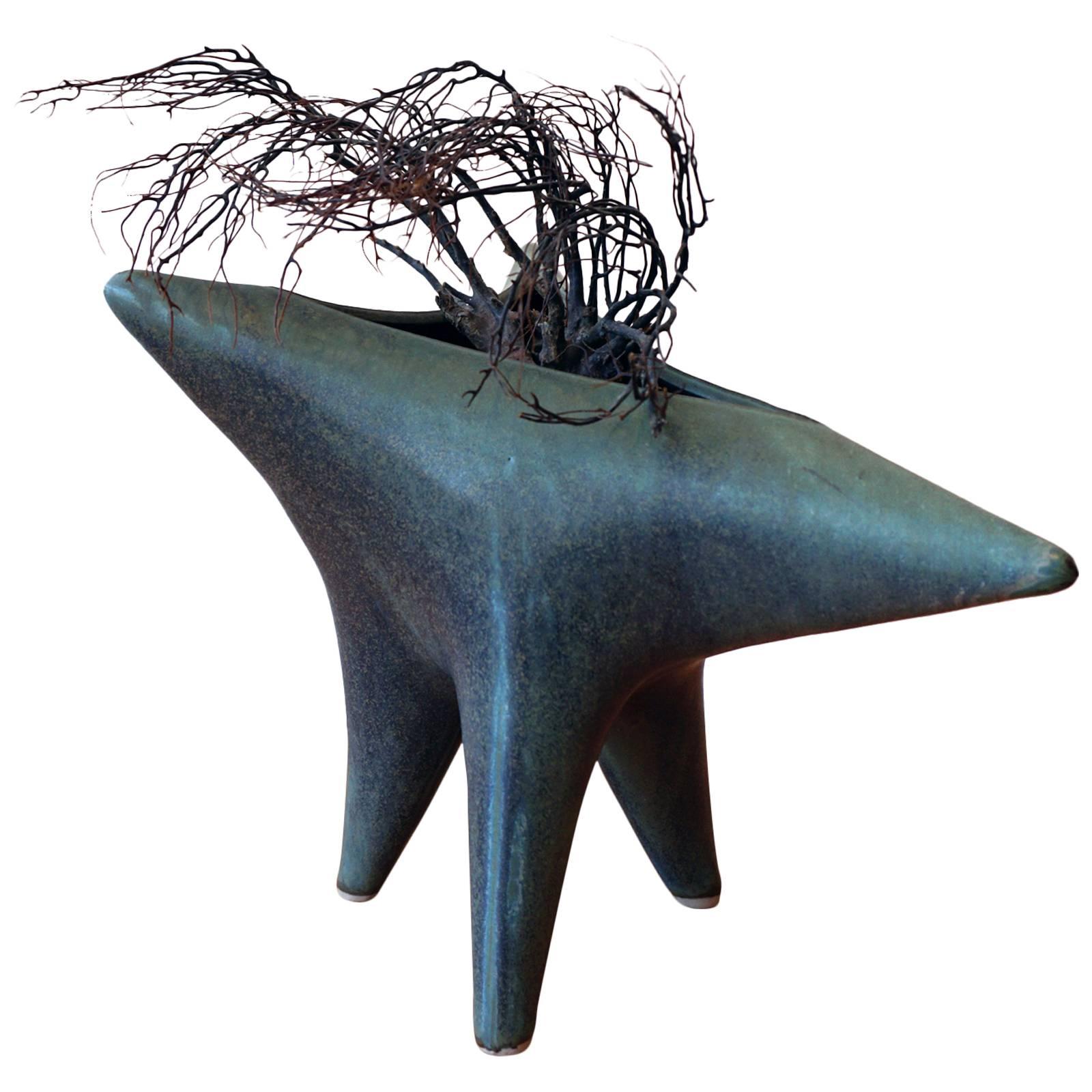 Three-Leg Japanese Ceramic Vessel