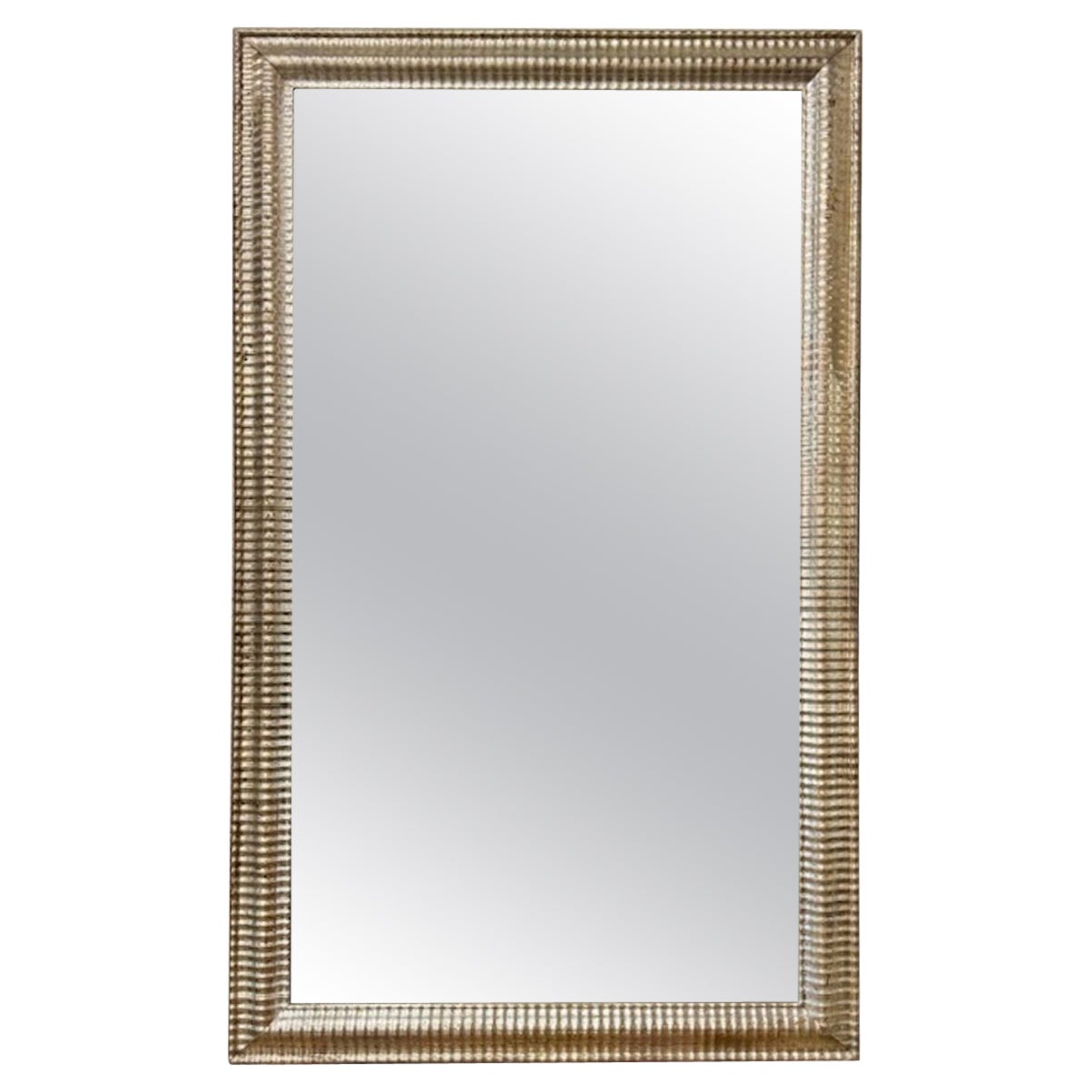 Miroir Louis Philippe traditionnel en argent du 19e siècle en vente