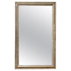 Miroir Louis Philippe traditionnel en argent du 19e siècle