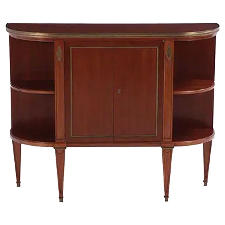Mid Century Jansen Style Mahogany Server For Sale