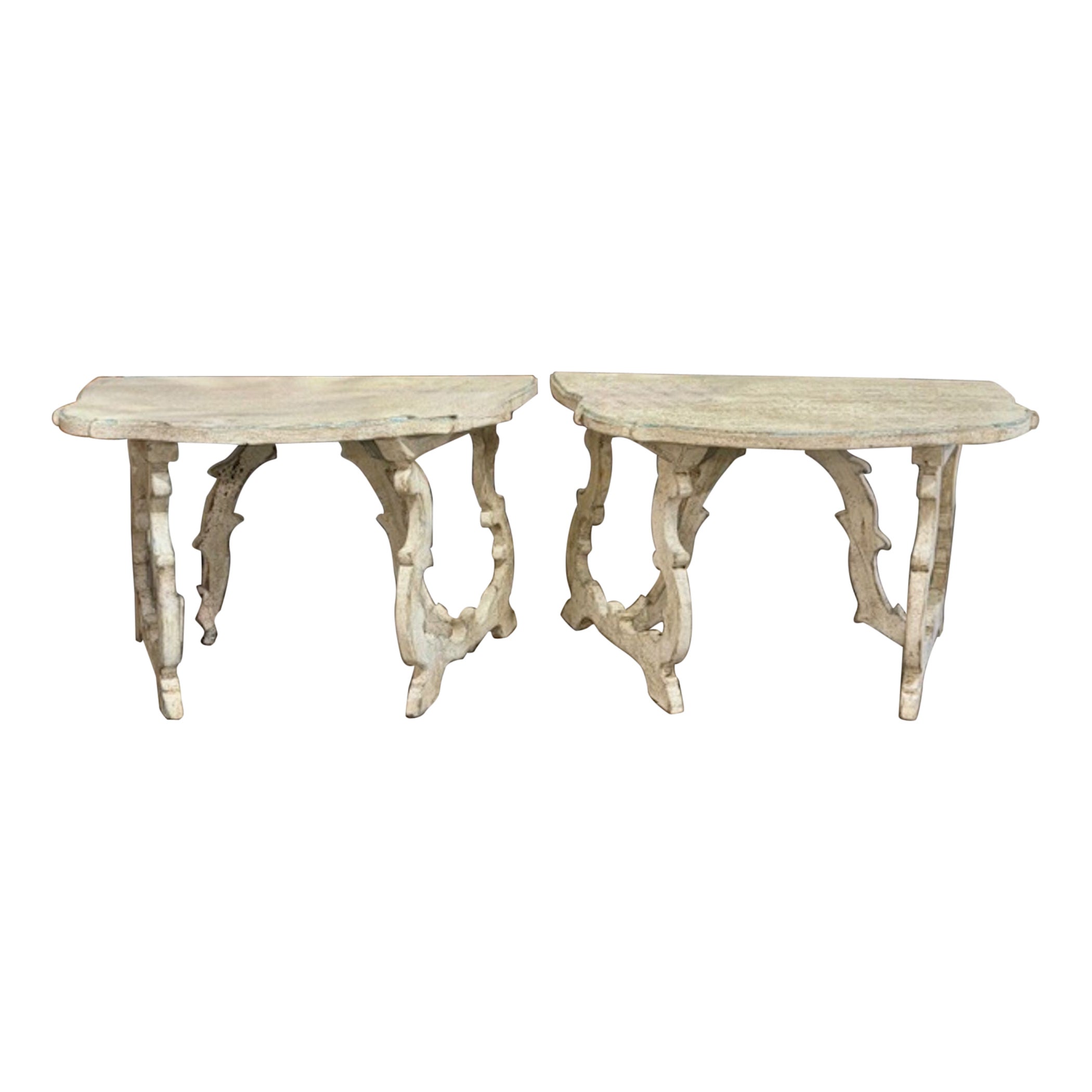Pair of Italian Tuscan Consoles