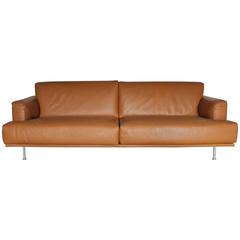 Cassina "253 Nest" Seat Sofa in Tan "Pelle Naturale" Leather by Lissoni