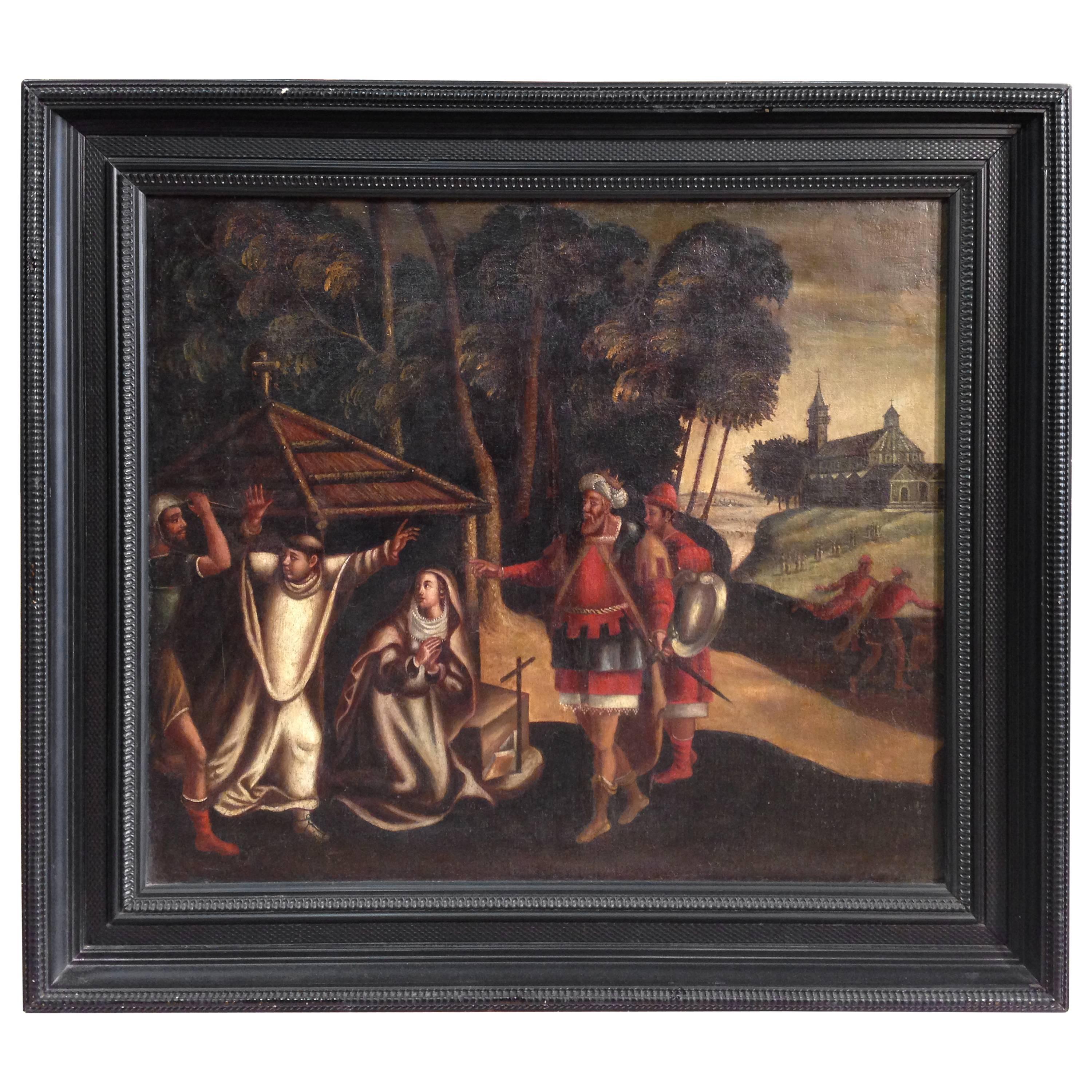 18th Century Oil on Canvas Painting