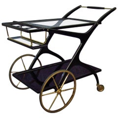 Italian Mid-Century Cesare Lacca Bar Cart
