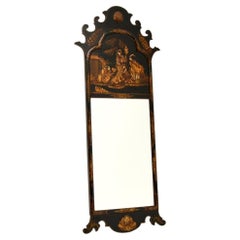 Antique Georgian Period laquered Chinoiserie Mirror