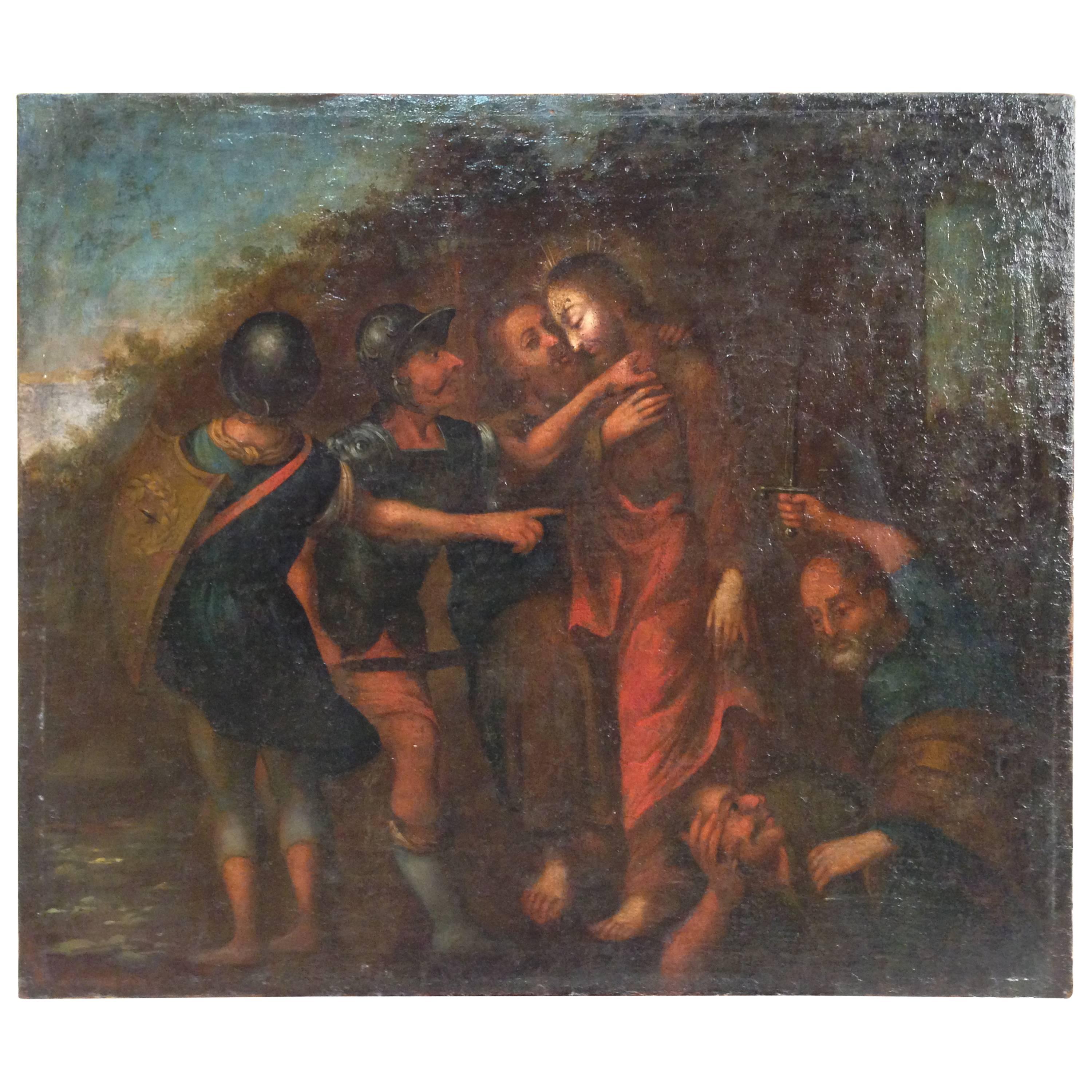 18th Century Painting "Kiss of Judas"