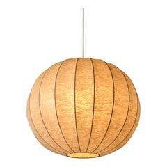 XL Mid-Century Goldkant Cocoon Pendant Lamp or Hanging Light Germany 1960s