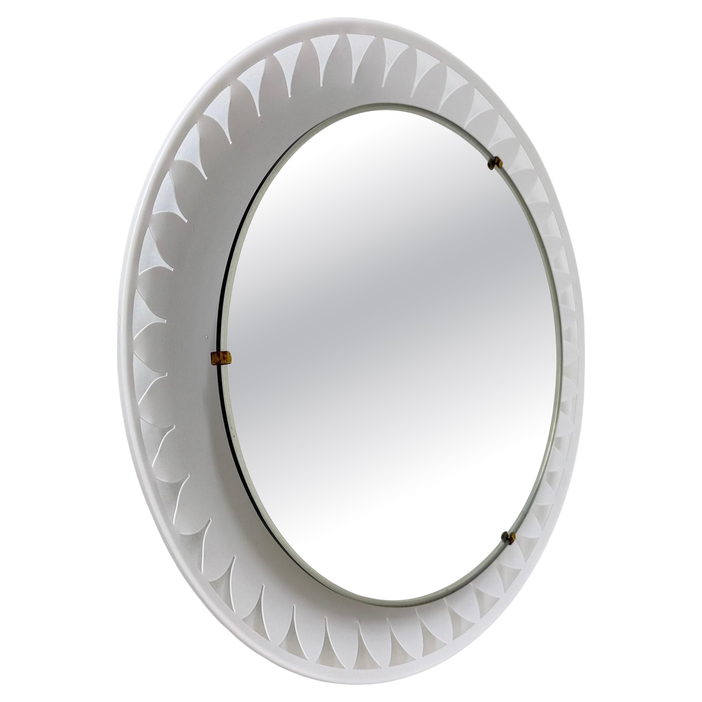 Illuminated mirror by Ernest Igl for Hillebrand , 1970s For Sale