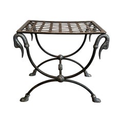 Neoclassical Style Steel Curule Stool Attributed to Maison Jansen