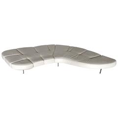 Edra “Flap SX” Sofa in Chalk White Cream Leather by Francesco Binafare