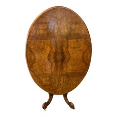 Antique Victorian Quality Burr Walnut Oval Centre/Dining Table