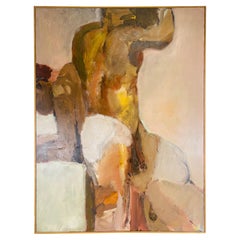 Mid-Century Vintage abstrakte impressionistischen männlichen Akt Öl auf Leinwand