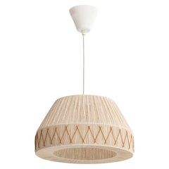 Swedish Designer, Pendant Light, Fabric, Sweden, 1960s