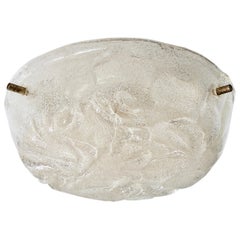 Italian Designer, Flush Mount, Glass, Metal, Italy, 1950s