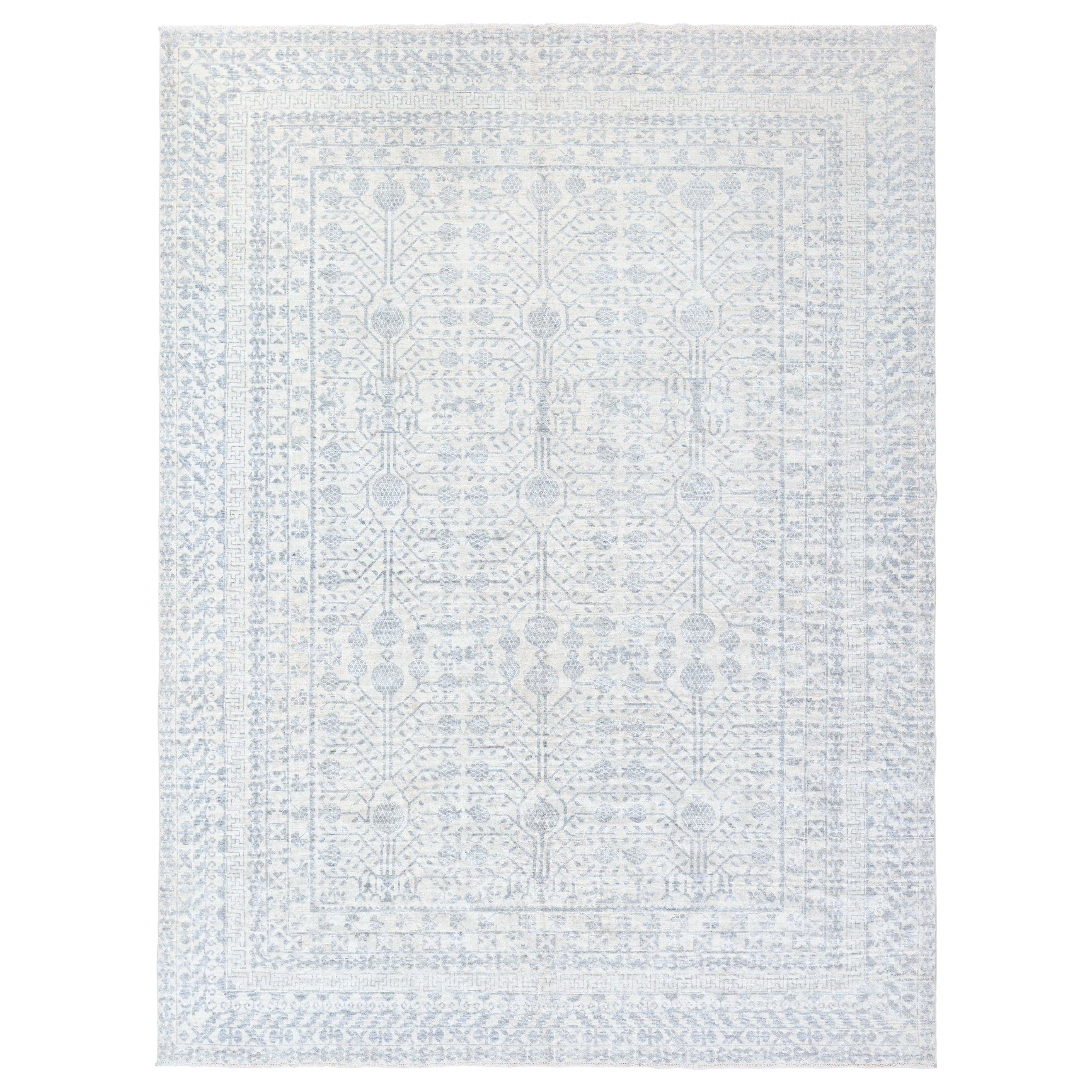 Moderner Samarkand-Teppich Doris Leslie Blau im Angebot