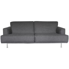 Cassina “253 Nest” Two-Seat Sofa in Grey Cashmere Wool by Piero Lissoni 4