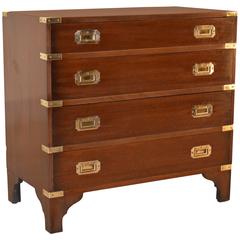 Mid-Century Mahogany Campaign Small Chest