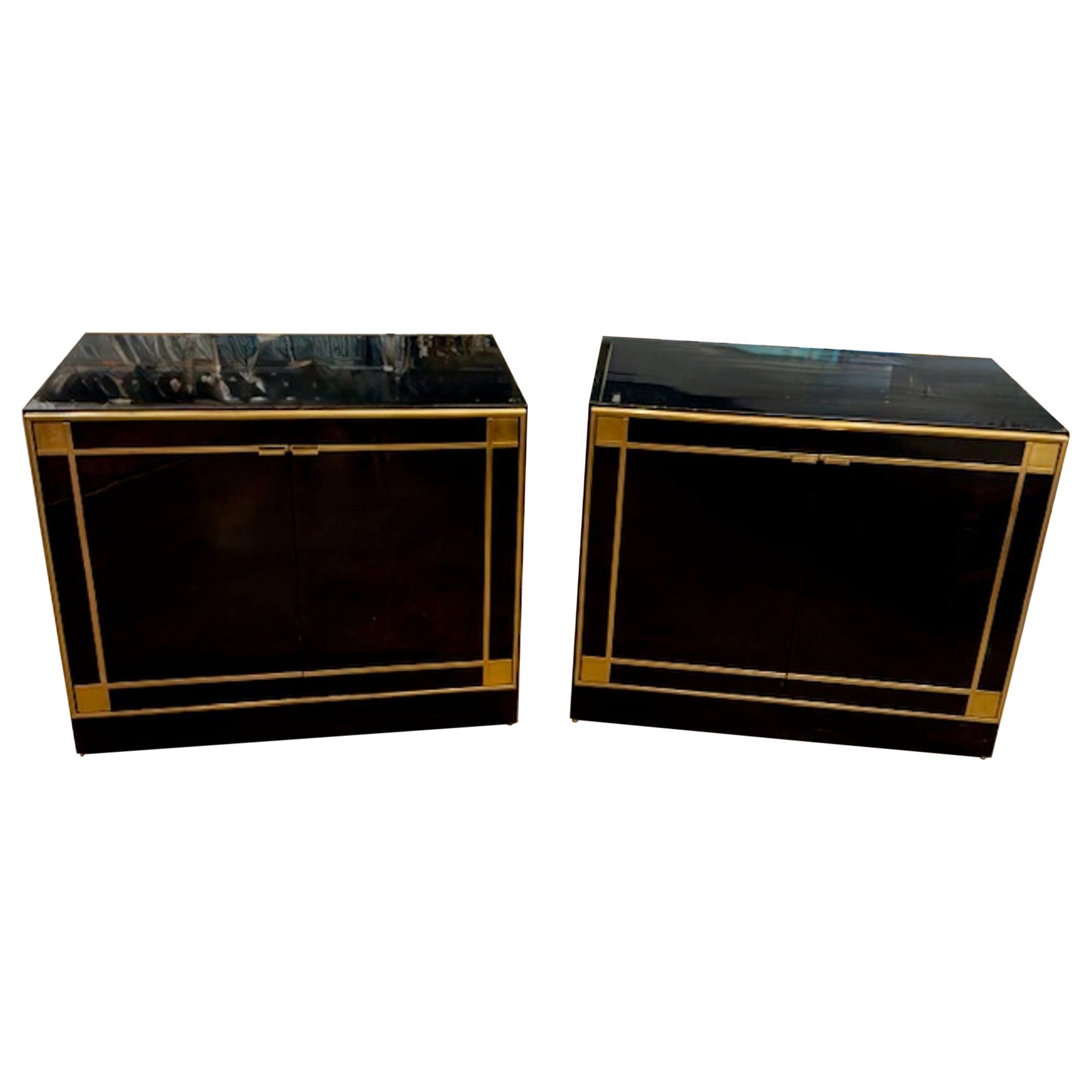 Pair of Pierre Cardin Manner Side Cabinets For Sale