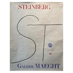 Original Exhibition Poster, Saul Steinberg for Galerie Maeght 1973