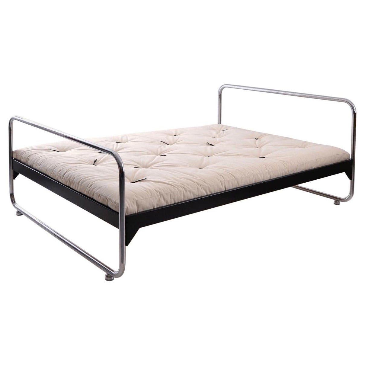 Lit Futon Moderniste, Acier chromé, Métal laqué, Personnalisable