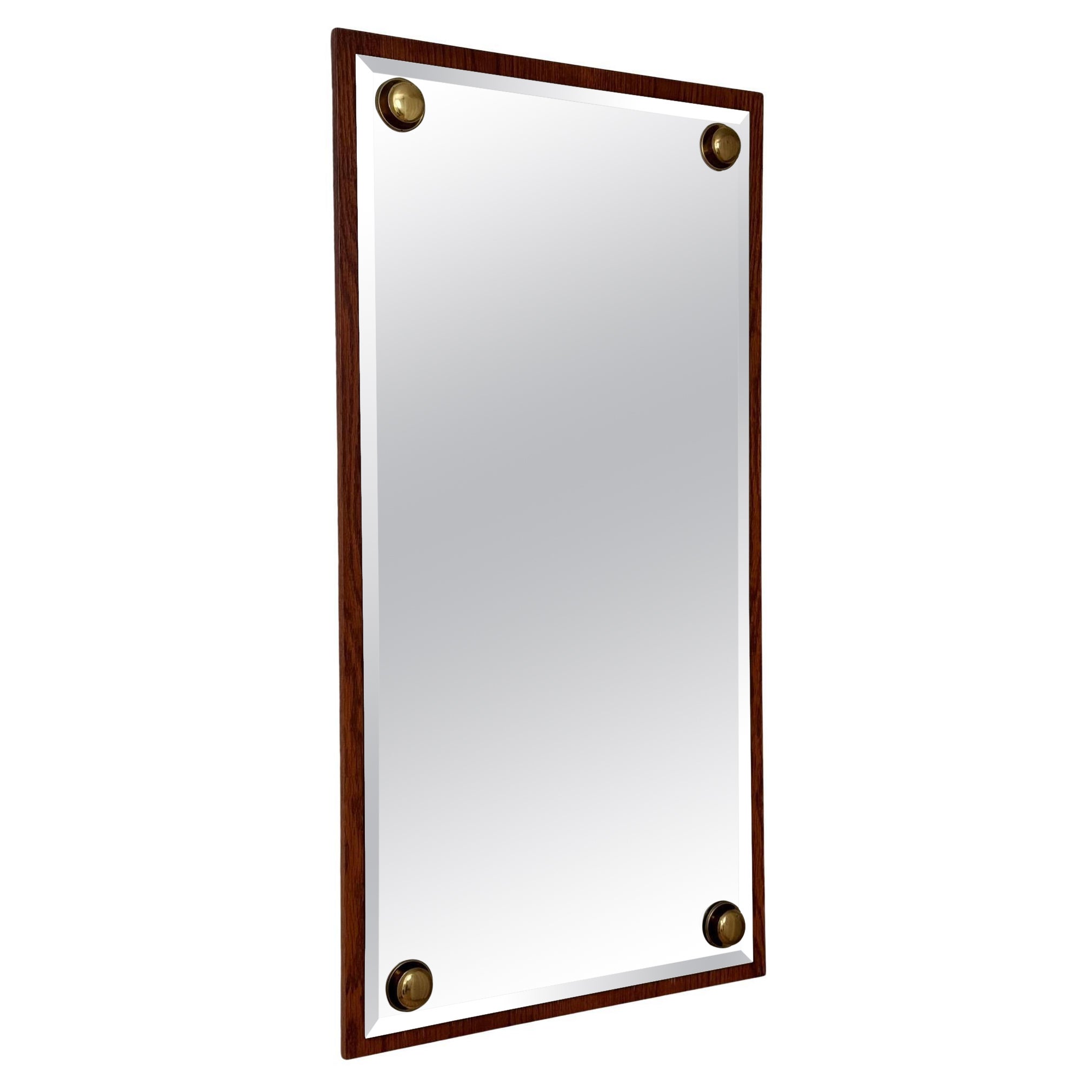 Glas & Trä Mirror c. 1960s For Sale