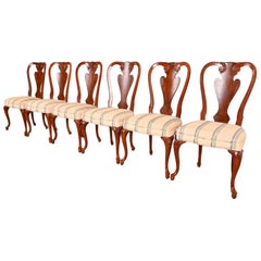 John Widdicomb Queen Anne Mahogany Dining Chairs, Set of Six