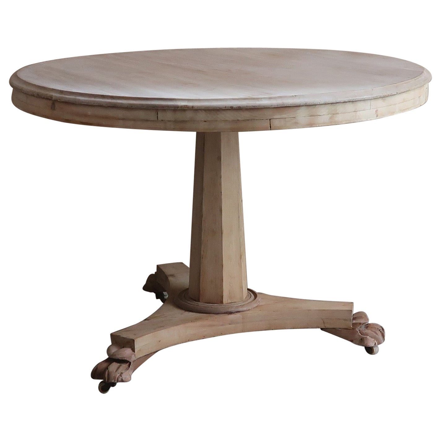 Small Antique Palladian Style Round Bleached Table, English, C.1835 For Sale