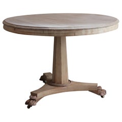 Small Antique Palladian Style Round Bleached Table, English, C.1835