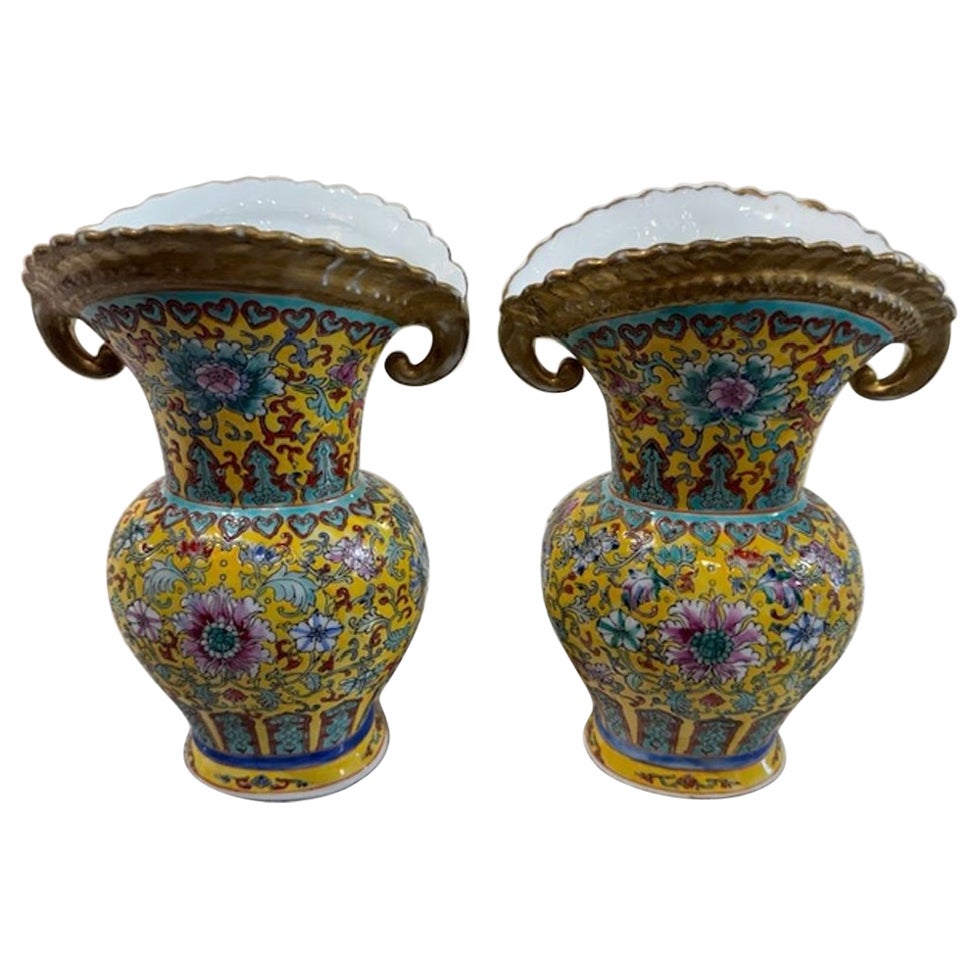 Pair of Japanese Cloisonné' Vases For Sale