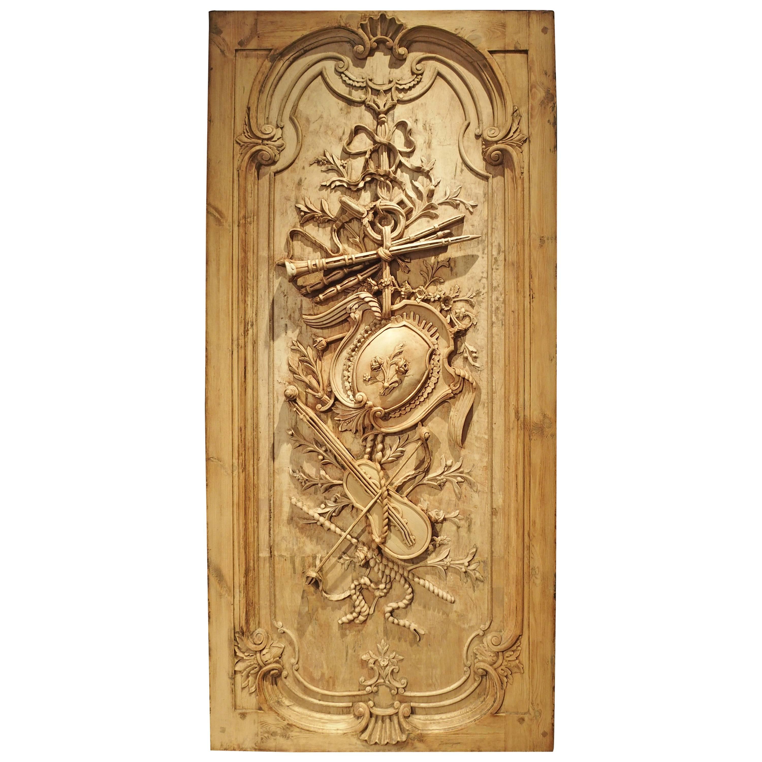 Large Louis XVI Style Carved Door or Panel from France