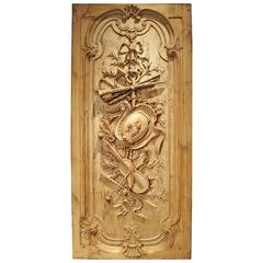 Vintage Large Louis XVI Style Carved Door or Panel from France