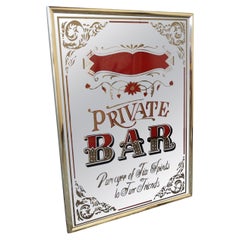 Privatbar-Spiegelschild, 1980er Jahre