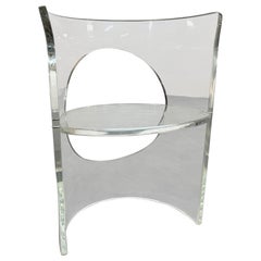 Charles Hollis Jones 'O'Barrel lucite chair 1970's.