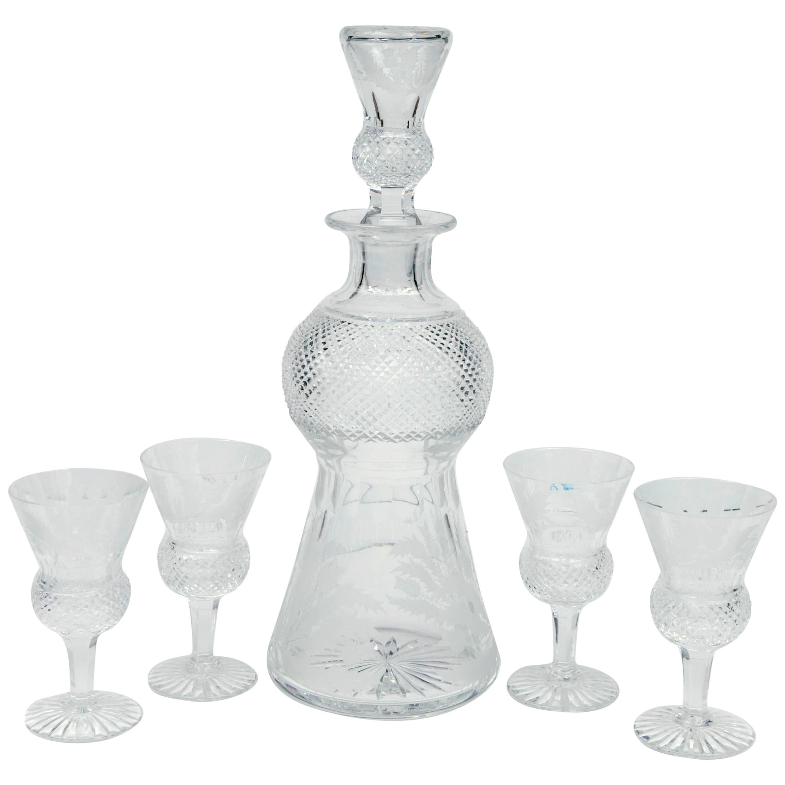 Edinburgh Crystal Decanter and Stemware Set