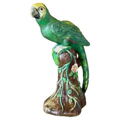 Monumental Used Cast Concrete Parrot Garden Statue Signed “Karlik?”