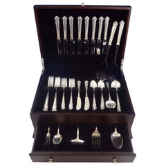 English Shell by Lunt Sterling Silver Flatware Service for Eight Set 55 Pieces