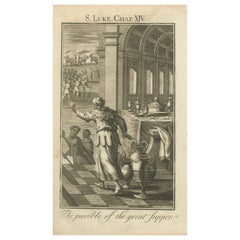 The Great Supper Engraving – Luke XIV Parable Scene 1735
