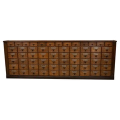 Antique Large German Oak Apothecary / Pharmacy Cabinet, 1920/1930s