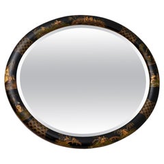 Antique Lacquered Chinoiserie Mirror