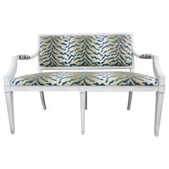 Used Milling Road for Baker French Empire Settee designed by Darryl Carter
