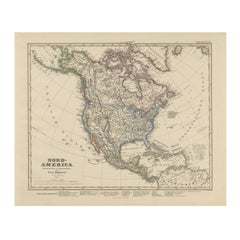 Antique United States, Canada & Mexico – 1857 North America Map