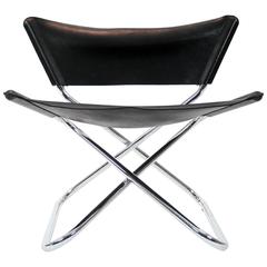 Erik Magnussen "Z-Down" Lounge Chair in Brown Leather