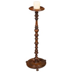 Good William and Mary Walnut Tall Candlestand