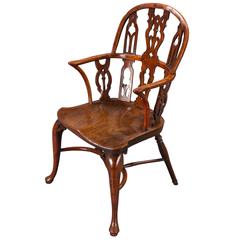 Fine and Very Rare Mid-18th Century Gothic Windsor Armchair