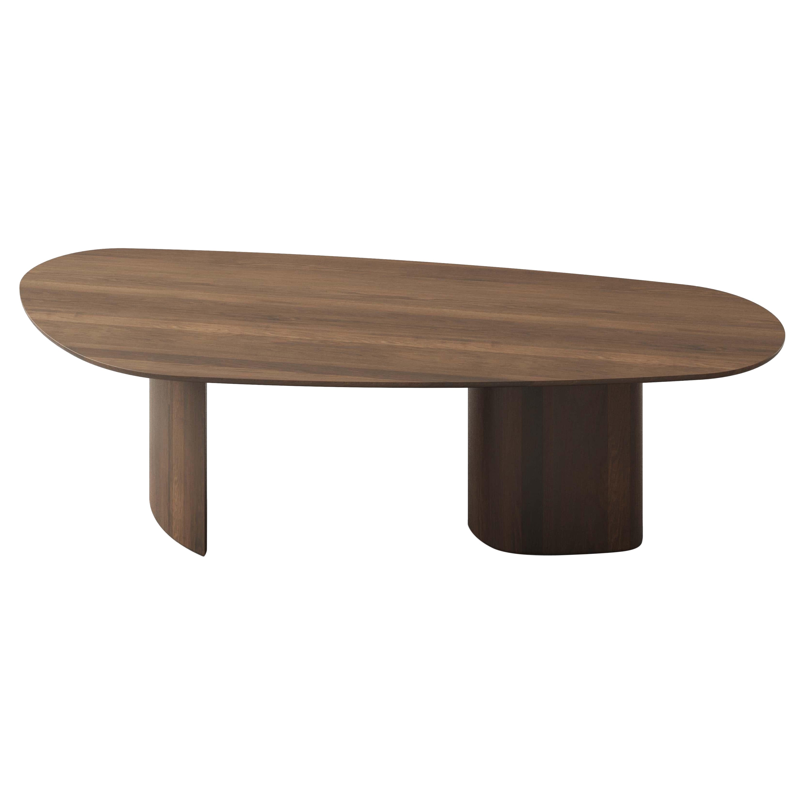Table de salle à manger contemporaine rectangulaire 'Tangent' par DK3, Oak Oak Oak fumé, 370 cm en vente