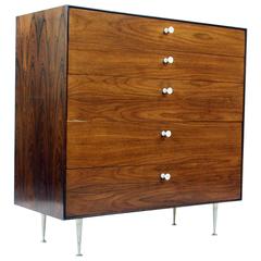 George Nelson Vintage Rosewood Thin Edge Tall Chest for Herman Miller